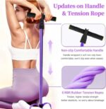 Pedal Resistance Band Sit-Up Exerciser – Full Body Workout Fitness Tummy Trimmer with Foot Pedals & Foam Handles - Image 4