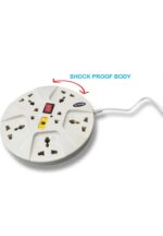 Round 6–8 Socket Multi Plug Extension Board with Switch, Fuse & Long Wire - Image 2