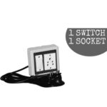 KHOPALA 1 Socket & 1 Switch Board with 3 Yard wire 1  Socket Extension Boards (White)