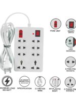 Socket Multi Plug Extension Board with Master Switch & Universal Sockets - Image 2